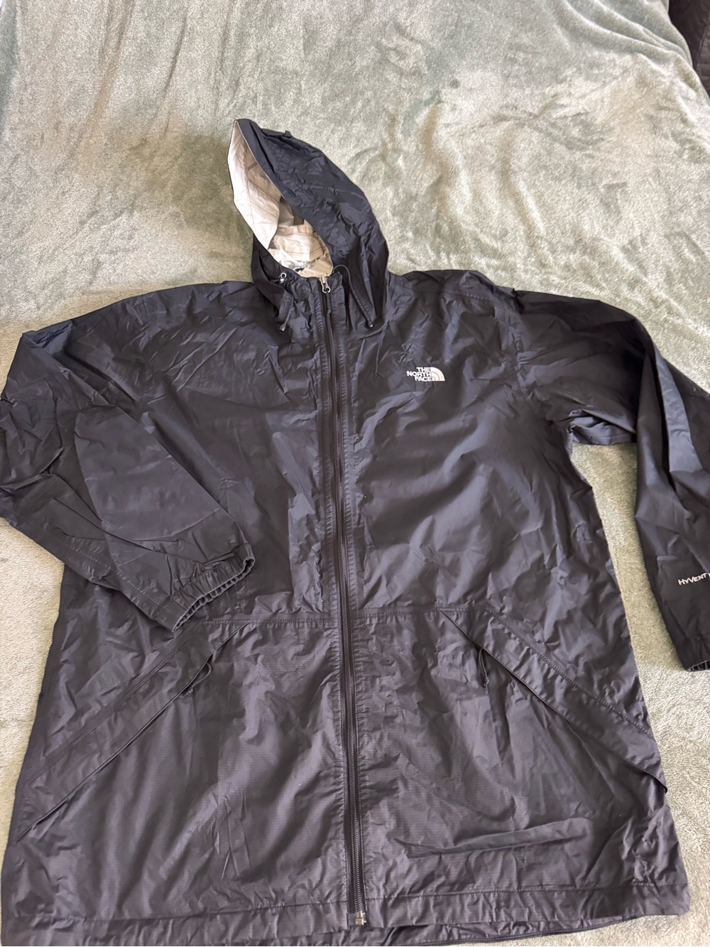 The North Face Men's Black Hooded Raincoat